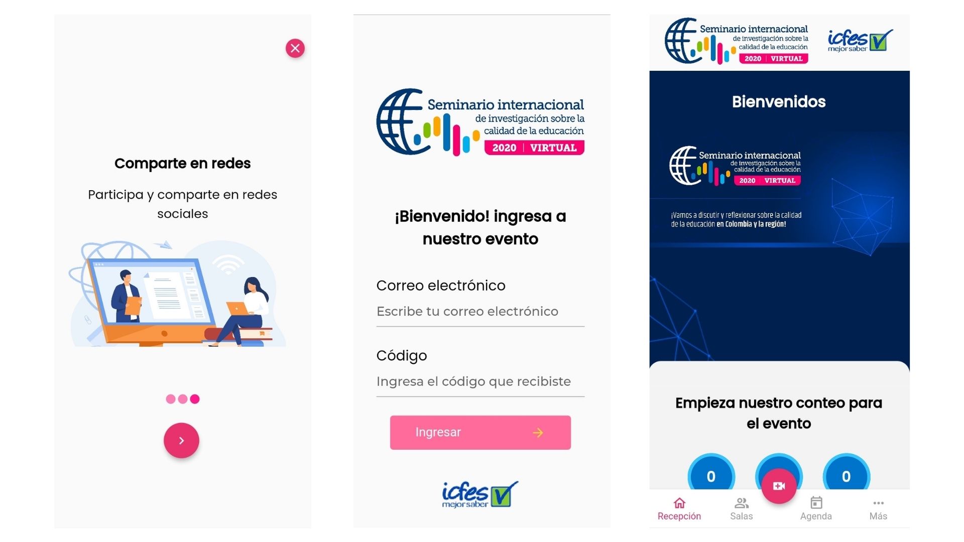 Diseño web responsive mostrado en un celular, una tablet y un computador, con la misma interfaz adaptada a diferentes tamaños de pantalla.