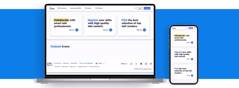 Tekifit's responsive interface on laptops and mobile devices with community, improvement, and supplier sections